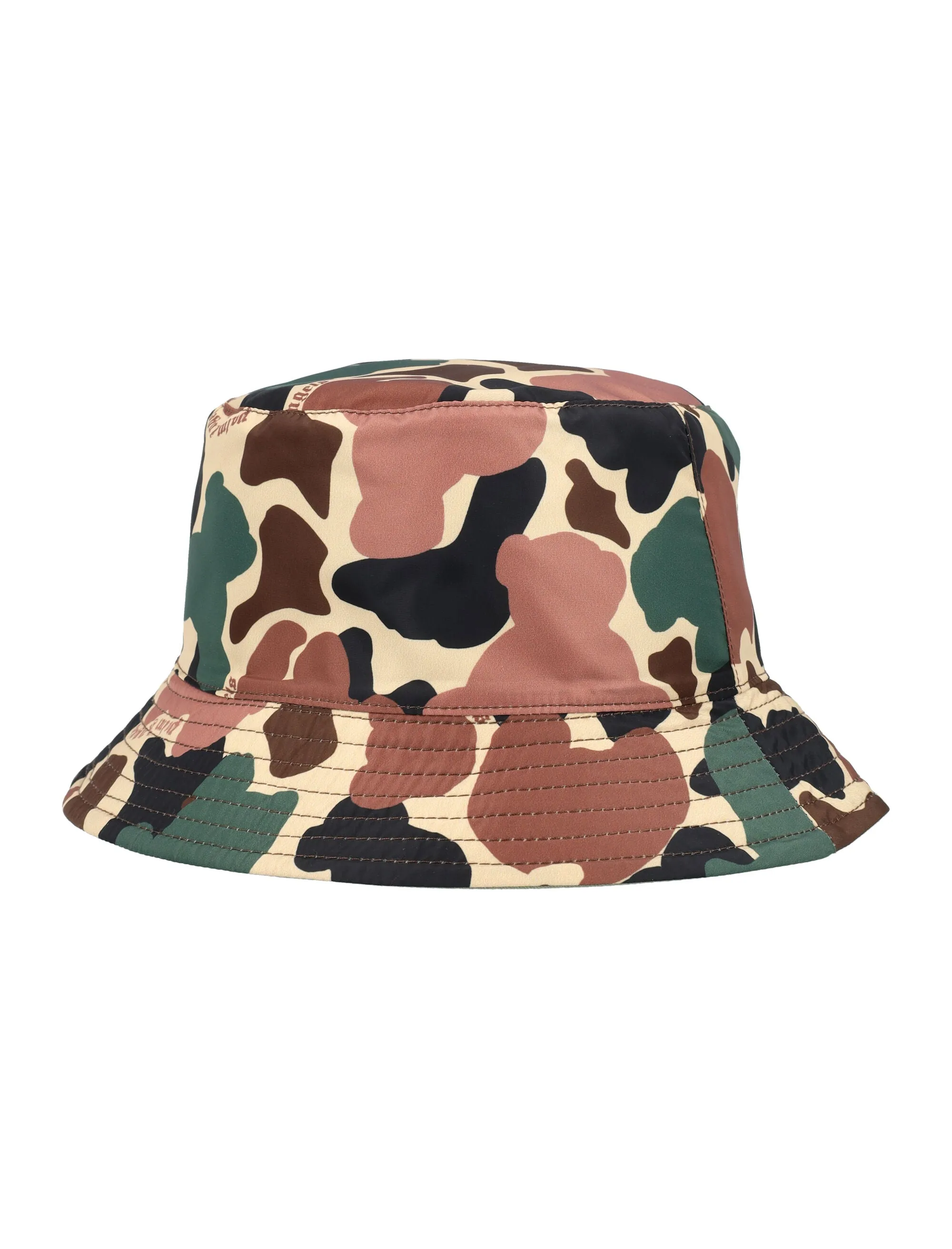 Palm Angels Kids Reversible Camouflage Print Bucket Hat