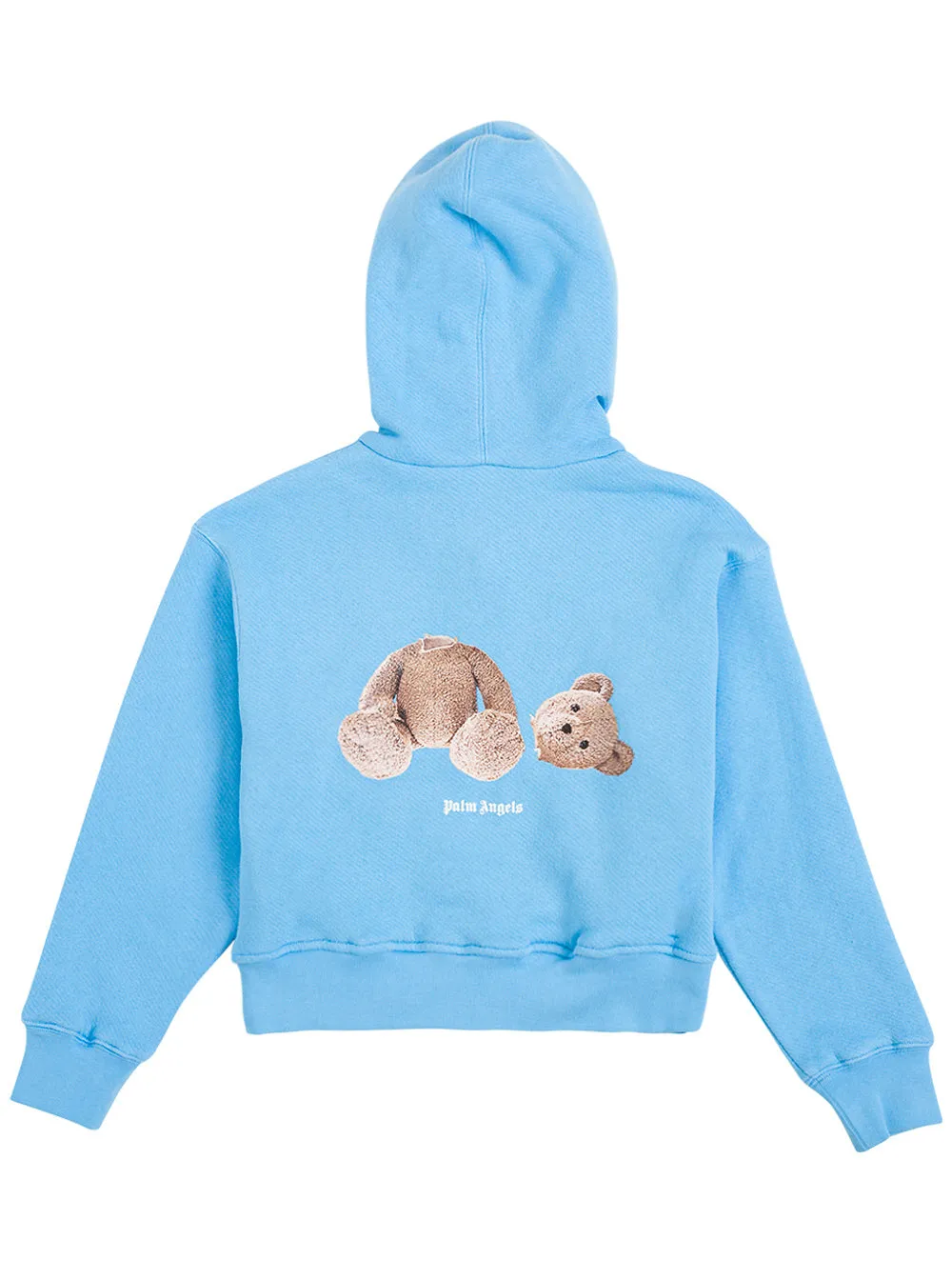 Palm Angels Kids Teddy Bear Detailed Zipped Hoodie