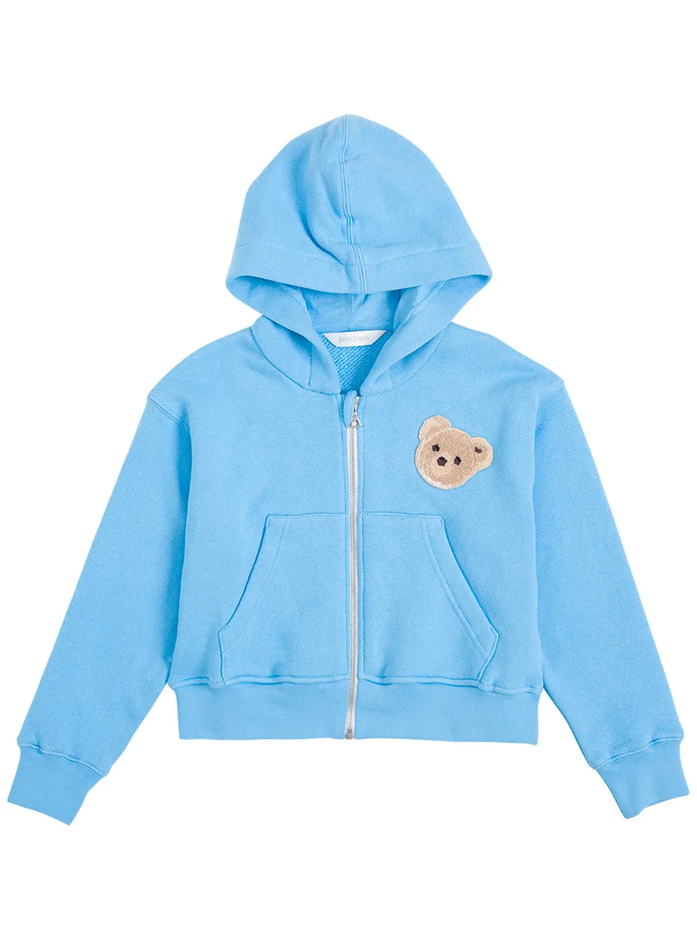Palm Angels Kids Teddy Bear Detailed Zipped Hoodie