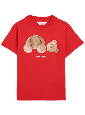 Palm Angels Kids Teddy Bear Print T-Shirt