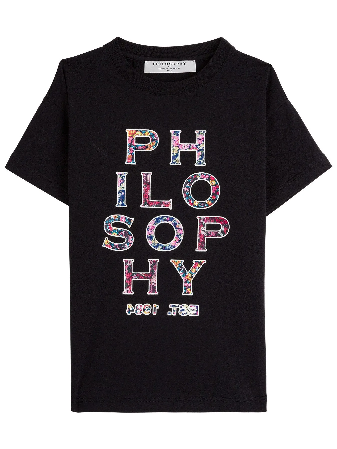 Philosophy Di Lorenzo Serafini Kids Floral Logo Printed T-Shirt