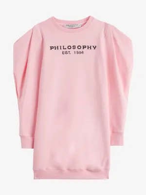 Philosophy Di Lorenzo Serafini Kids Logo Embroidered Sweatshirt Dress