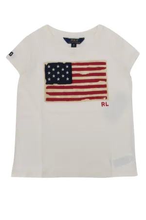 Ralph Lauren Kids Flag Printed T-Shirt