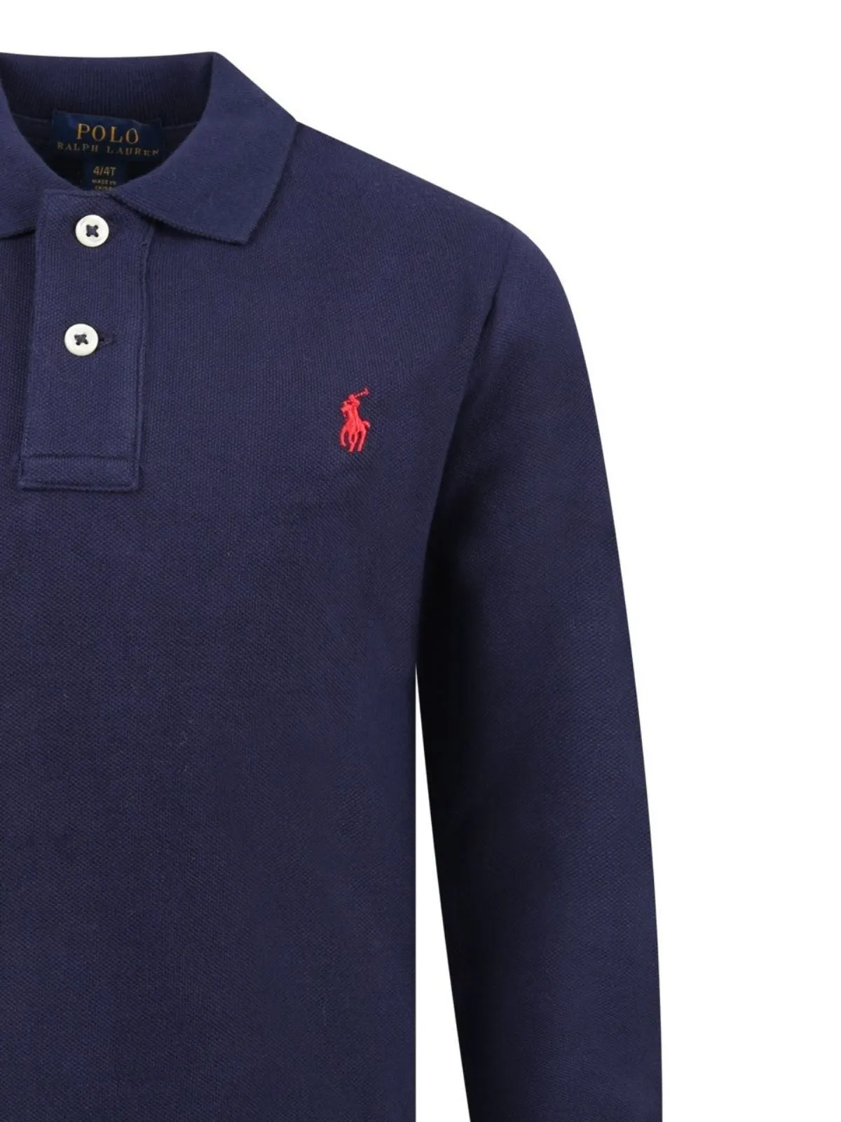 Ralph Lauren Kids Logo Embroidered Long Sleeve Polo Shirt