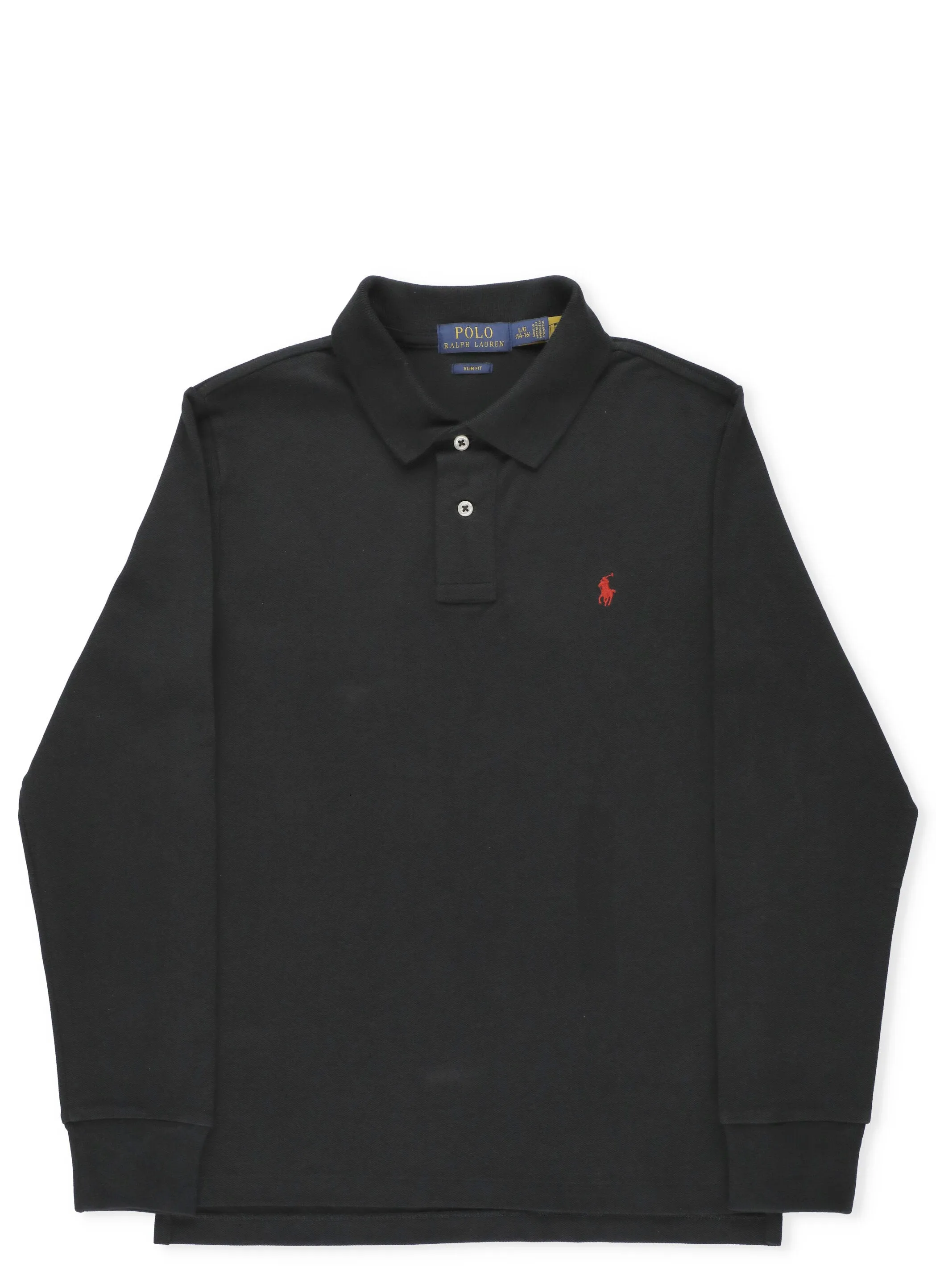 Ralph Lauren Kids Logo Embroidered Long Sleeve Polo Shirt