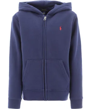 Ralph Lauren Kids Logo Embroidered Zipped Hoodie