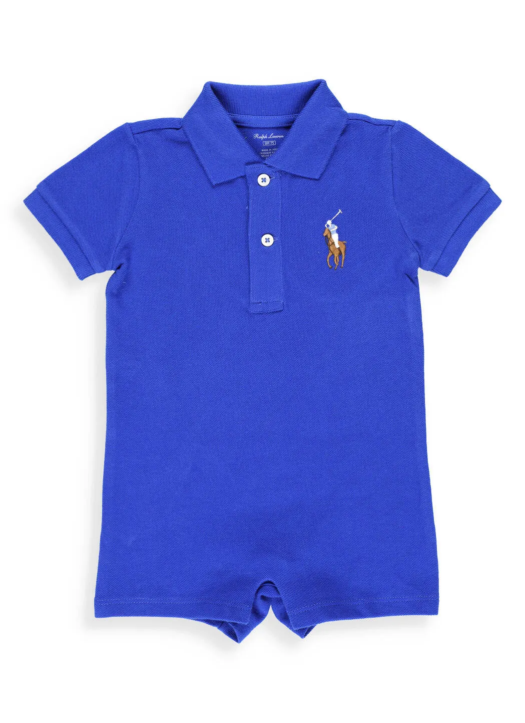 Ralph Lauren Kids Pony Embroidered Polo Collar Onesie