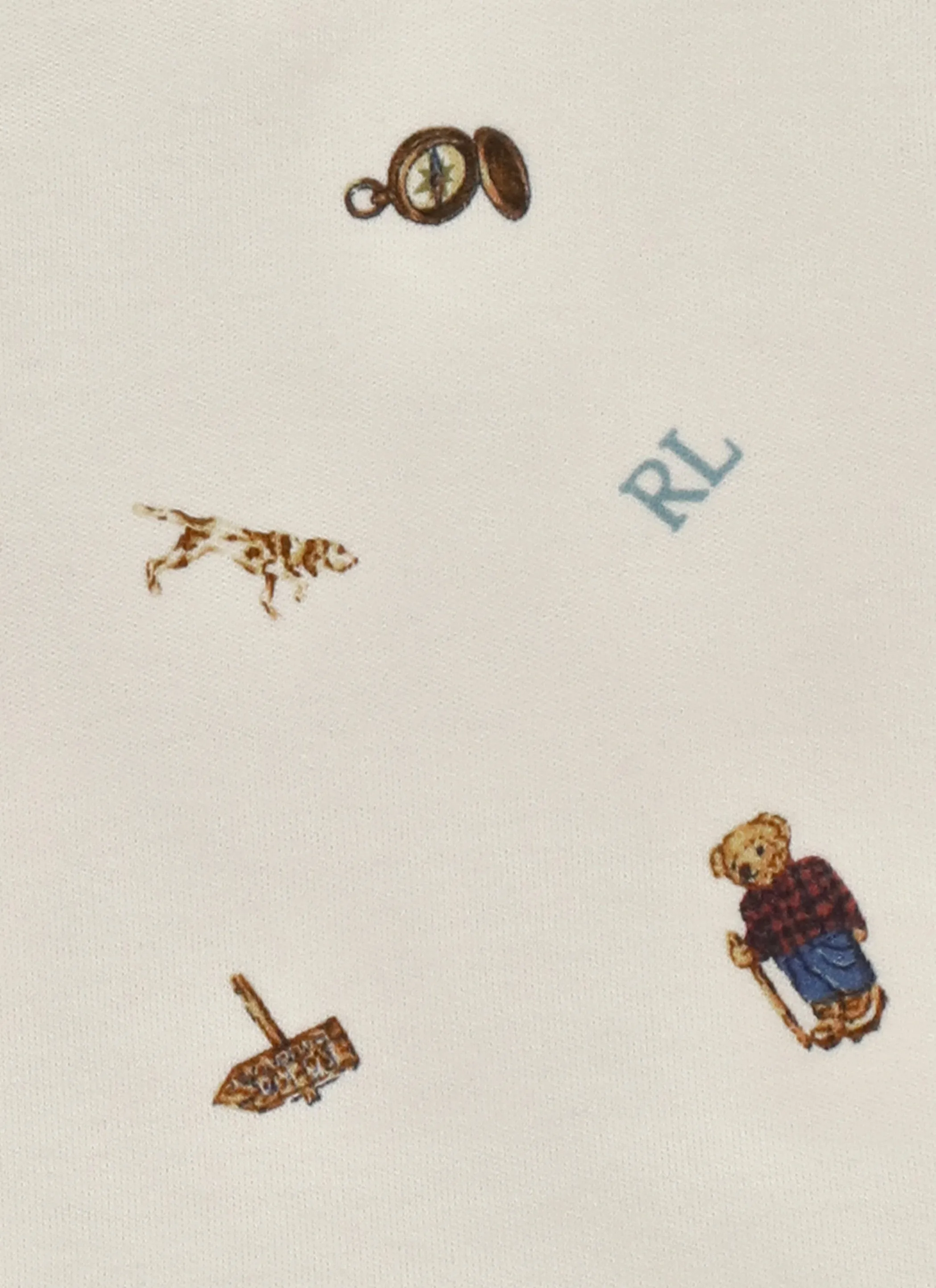Ralph Lauren Kids Teddy Bear Print Bib