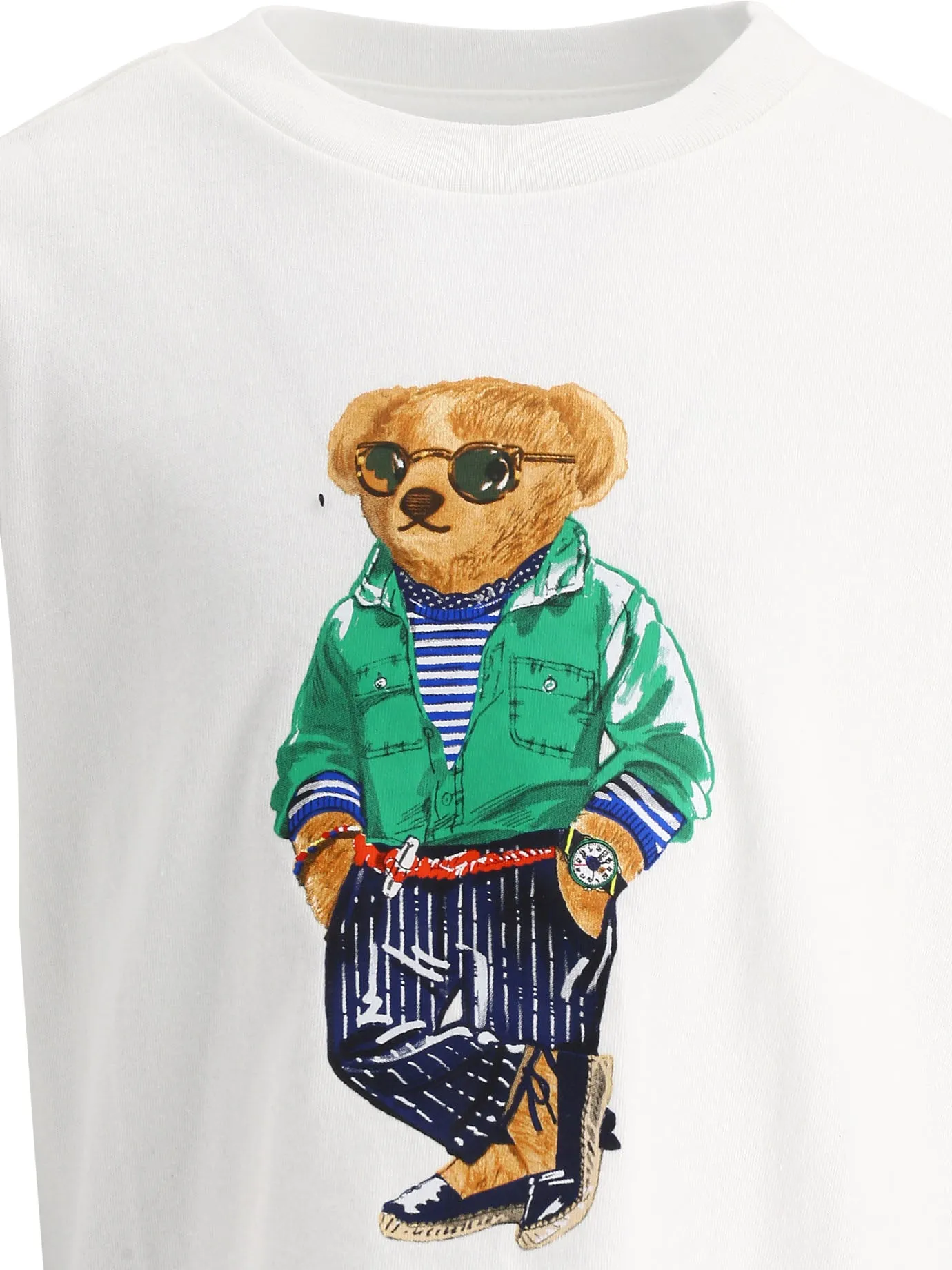 Ralph Lauren Kids Teddy Bear Printed Crewneck T-Shirt