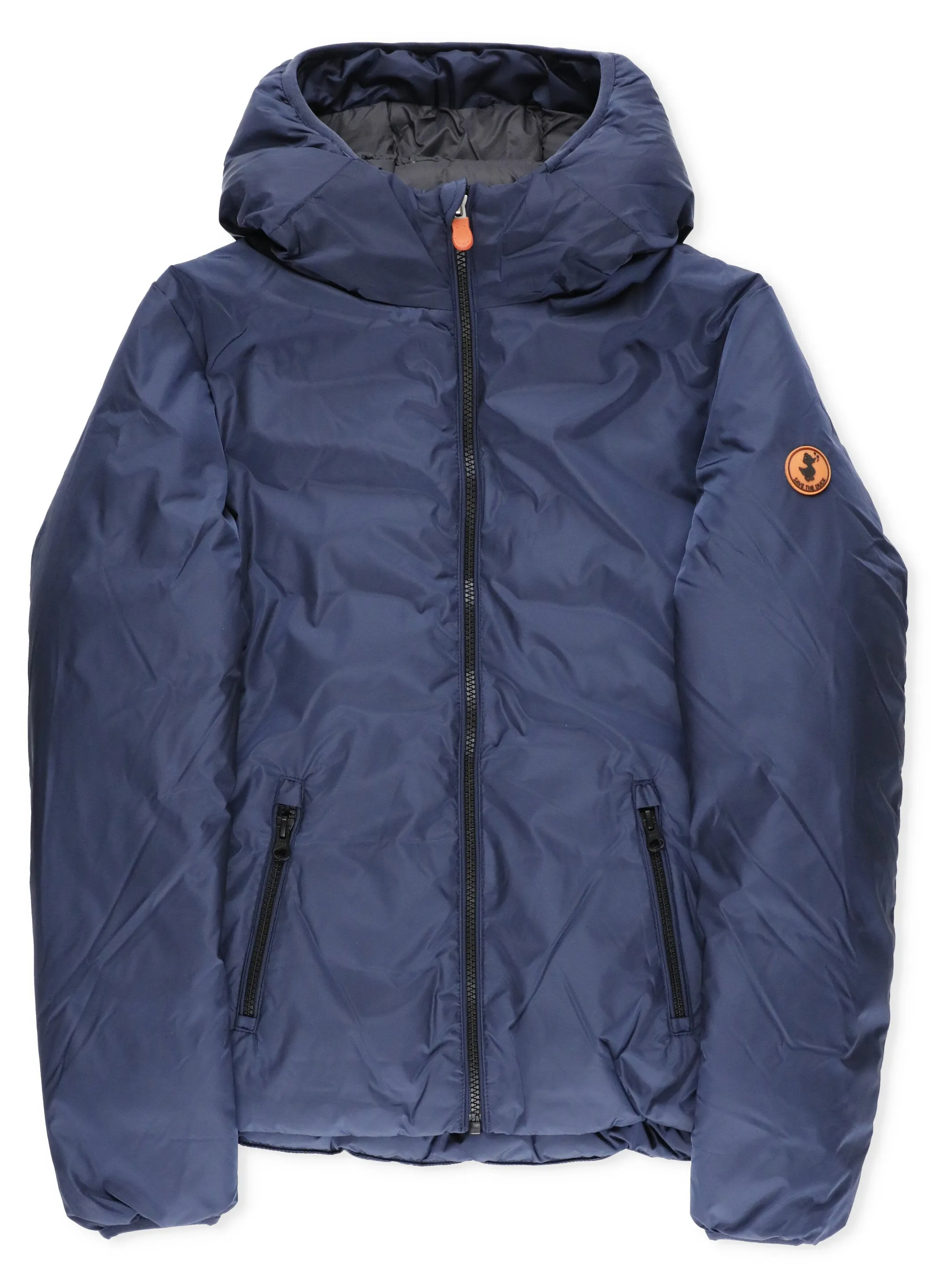 Save The Duck Kids Logo Detailed Hooded Jacket