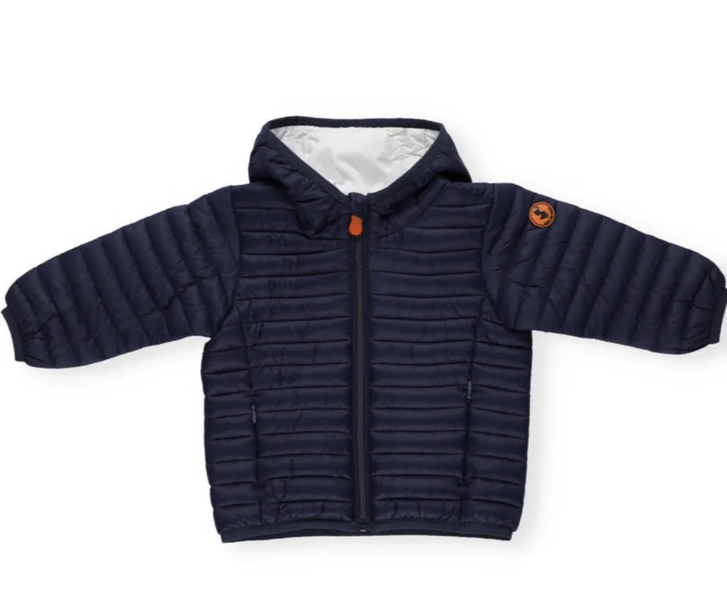 Save The Duck Kids Logo Patch Hooded Jacket