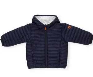 Save The Duck Kids Logo Patch Hooded Jacket