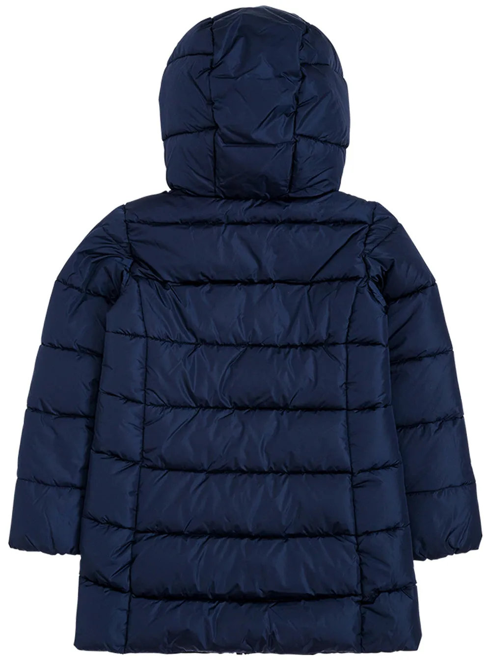 Save The Duck Kids Logo Patch Hooded Puffer Coat