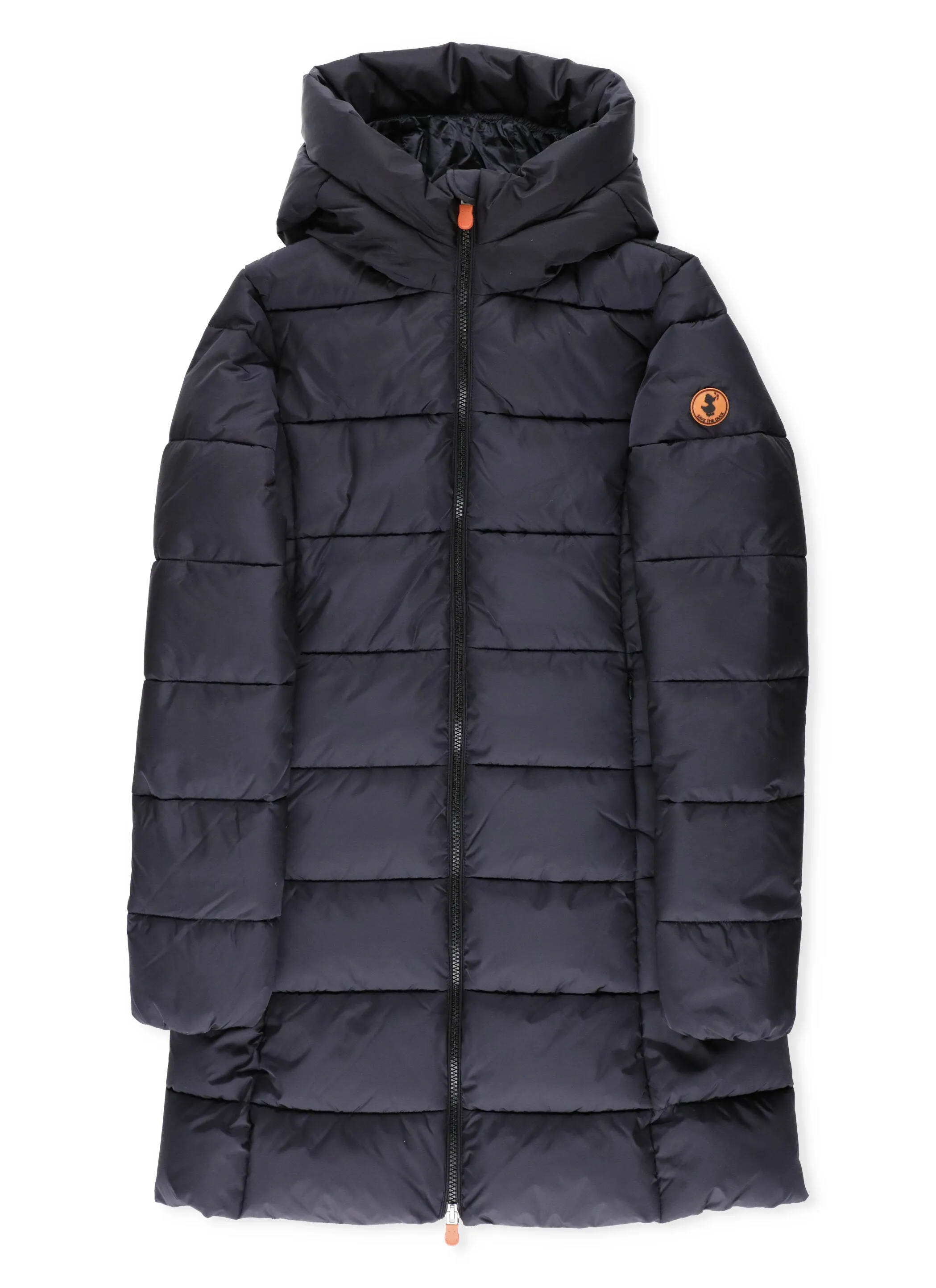 Save The Duck Kids Logo Patch Hooded Puffer Coat