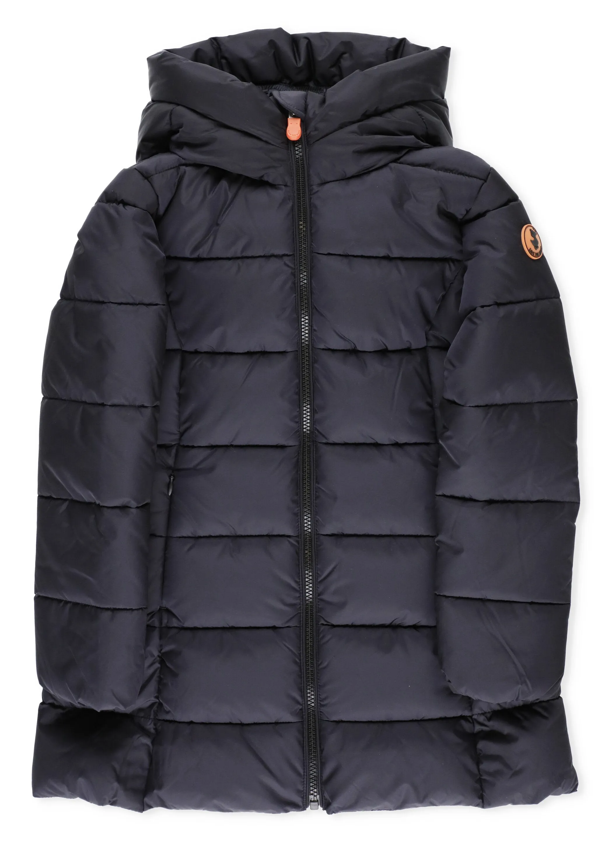 Save The Duck Kids Logo Patch Hooded Puffer Coat