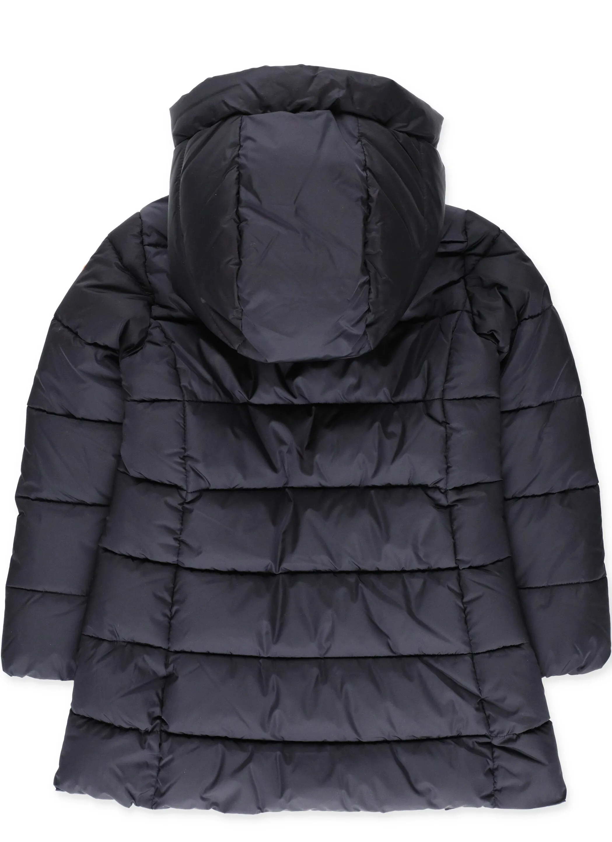 Save The Duck Kids Logo Patch Hooded Puffer Coat