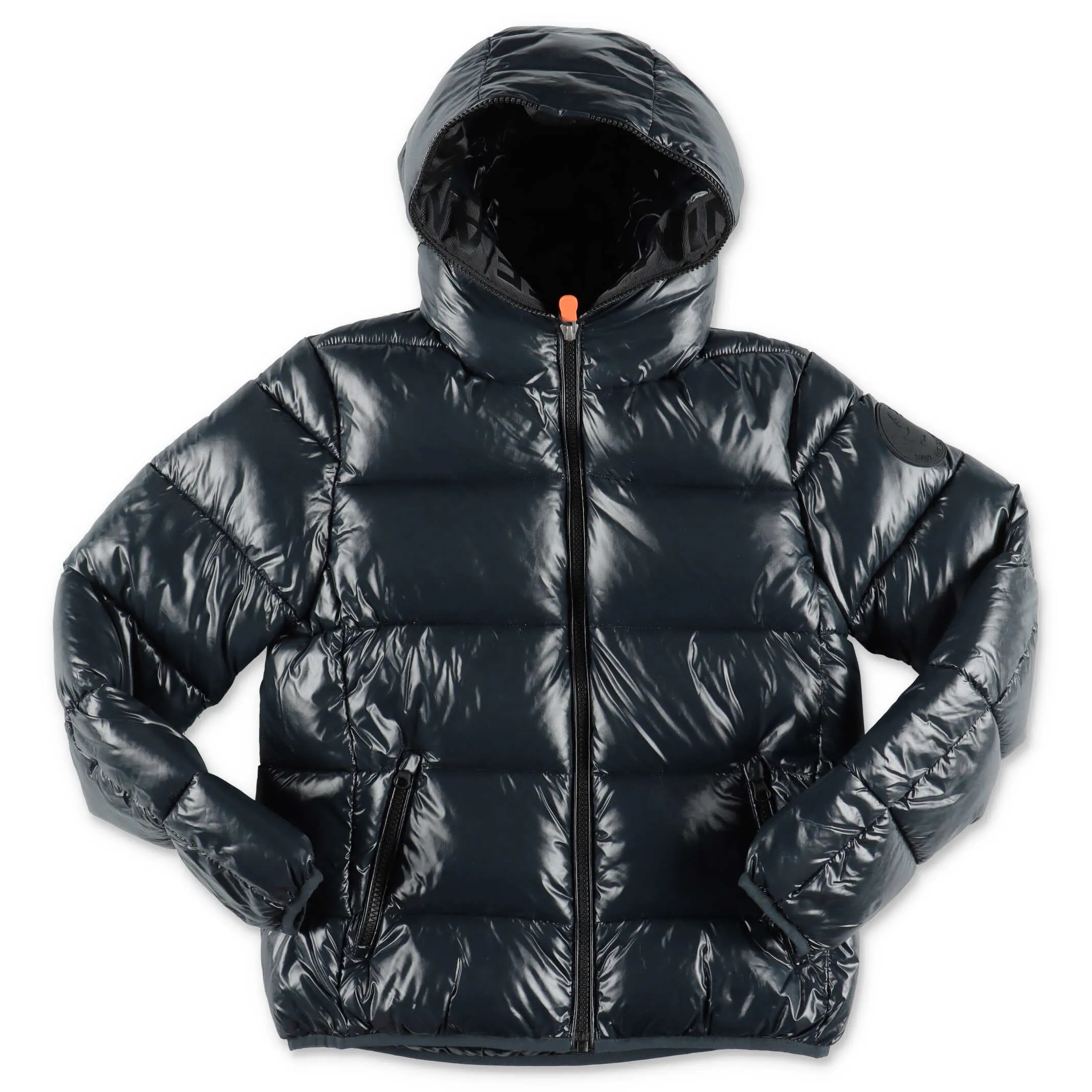 Save The Duck Kids Logo Printed Hooded Jacket