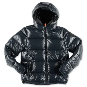 Save The Duck Kids Logo Printed Hooded Jacket