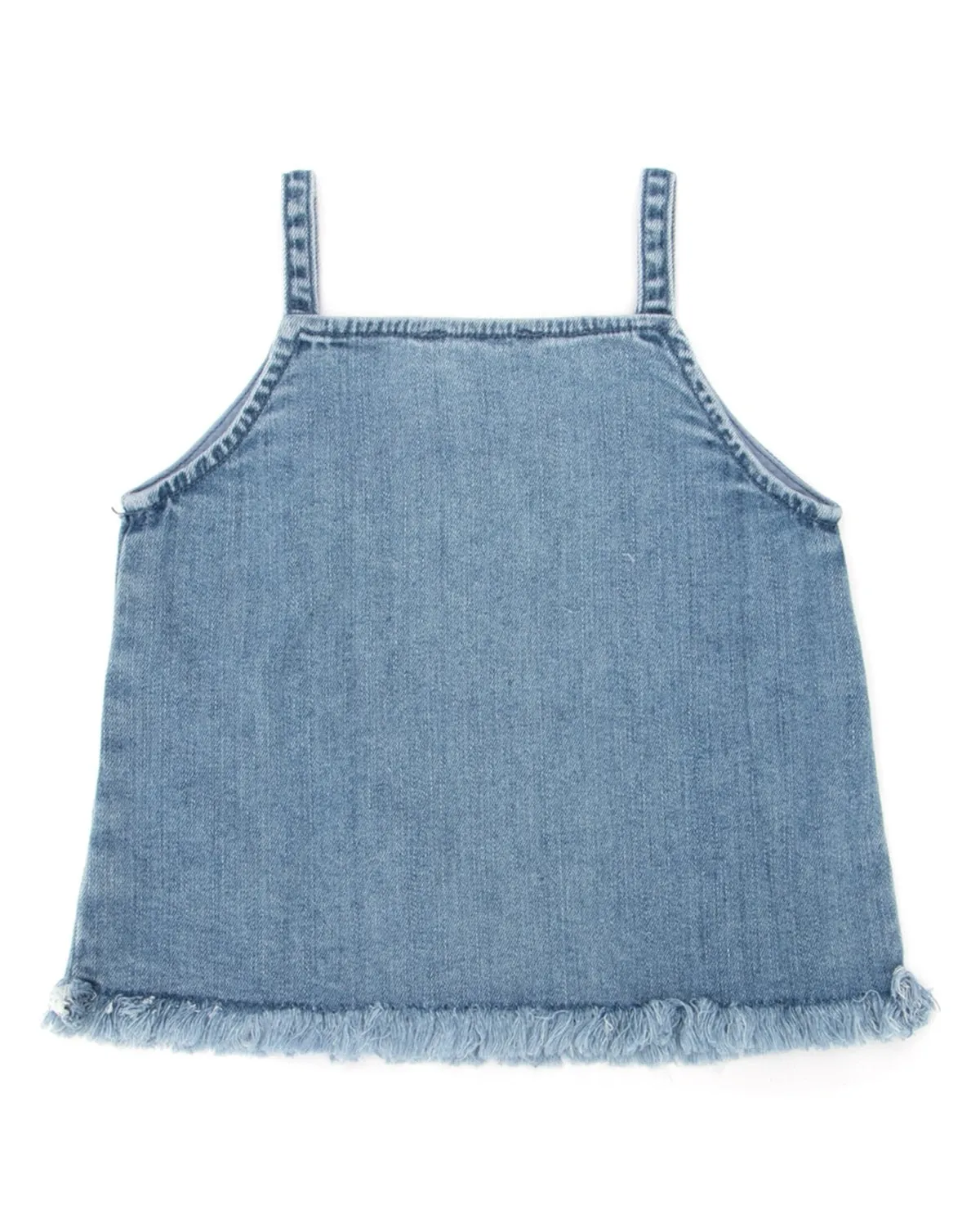 Stella McCartney Kids Butterfly Embroidered Denim Tank Top