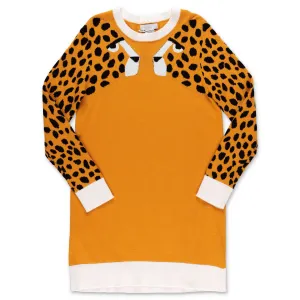 Stella McCartney Kids Cheetah Intarsia Knit Dress