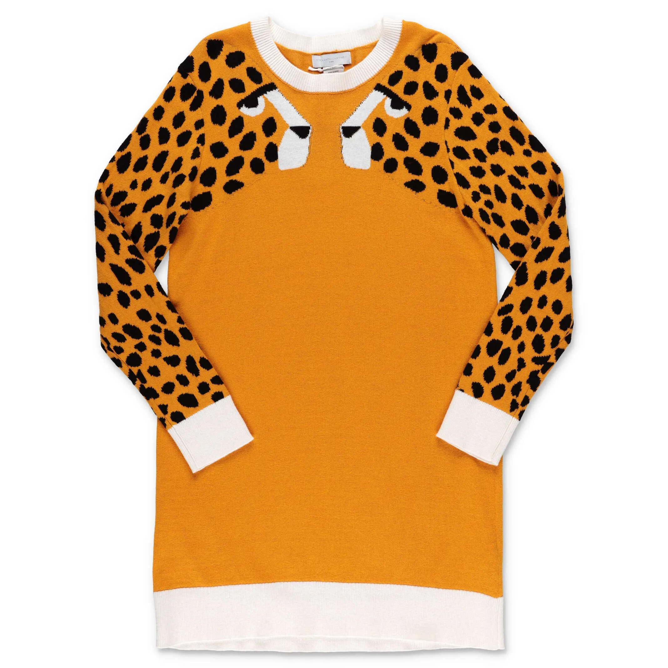 Stella McCartney Kids Cheetah Intarsia Knit Dress