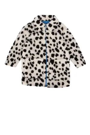 Stella McCartney Kids Dalmatian Print Faux Fur Coat