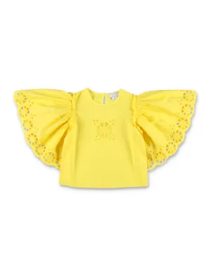 Stella McCartney Kids Embroidered Round-Neck Blouse