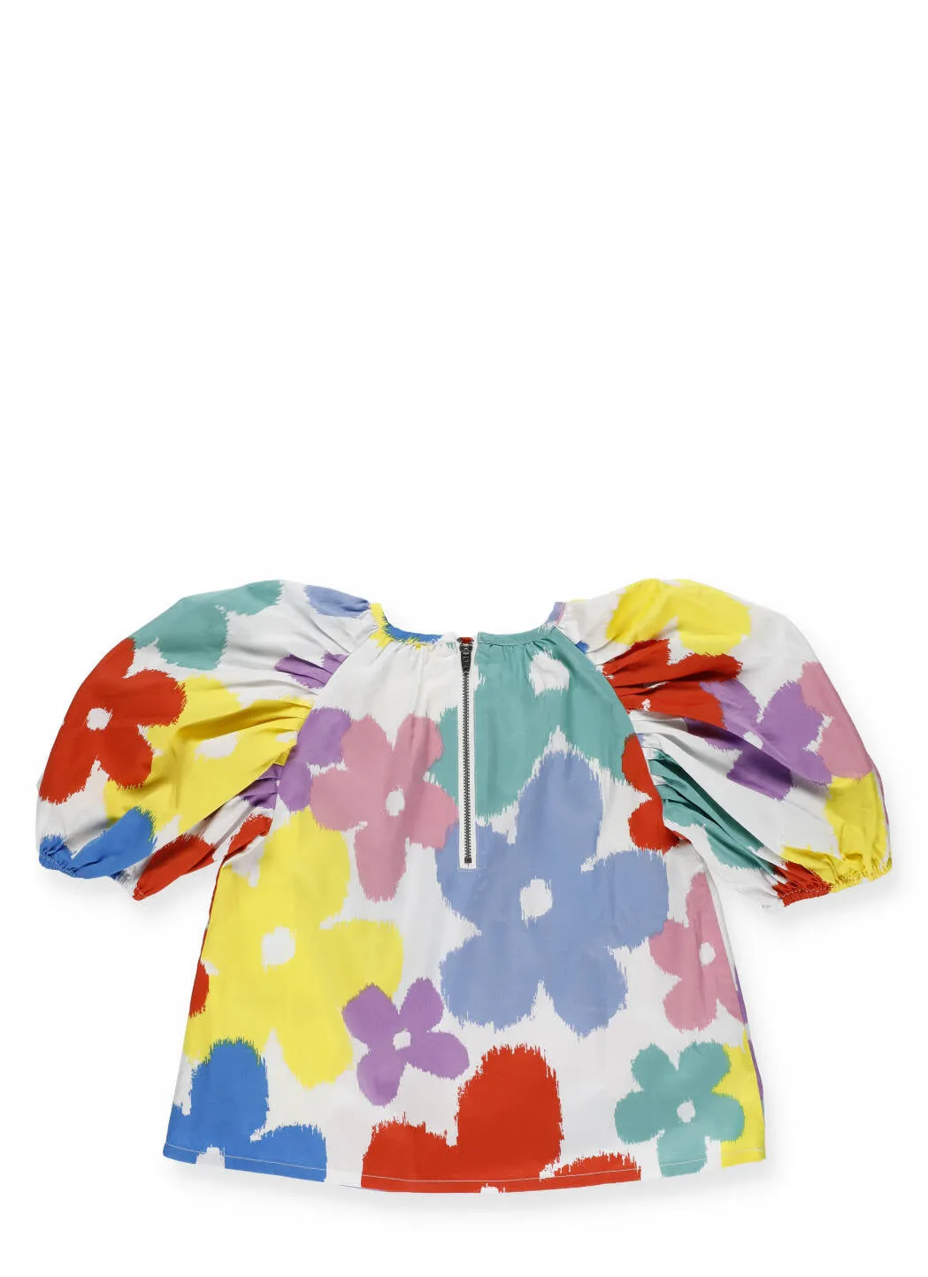 Stella McCartney Kids Floral Printed Puff Sleeve Blouse