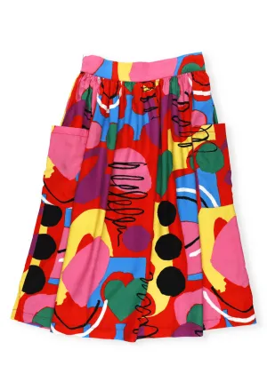 Stella McCartney Kids Graphic Print Pleated Skirt