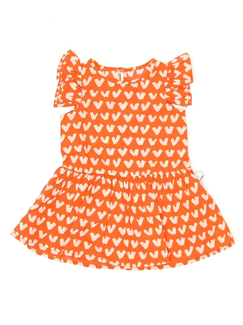 Stella McCartney Kids Heart Print Frilled Dress