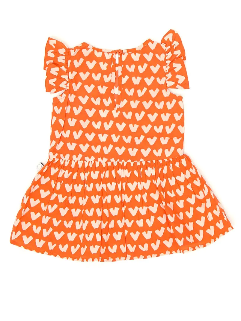 Stella McCartney Kids Heart Print Frilled Dress