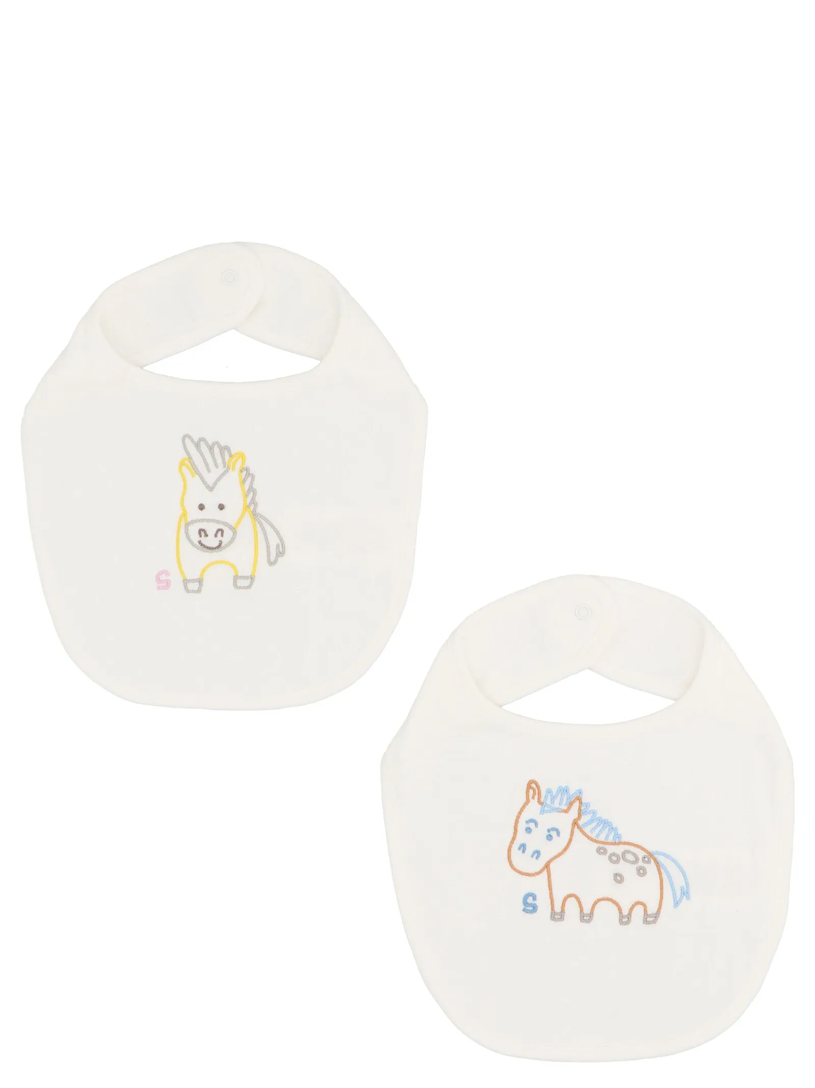 Stella McCartney Kids Horse Embroidered Bibs Set