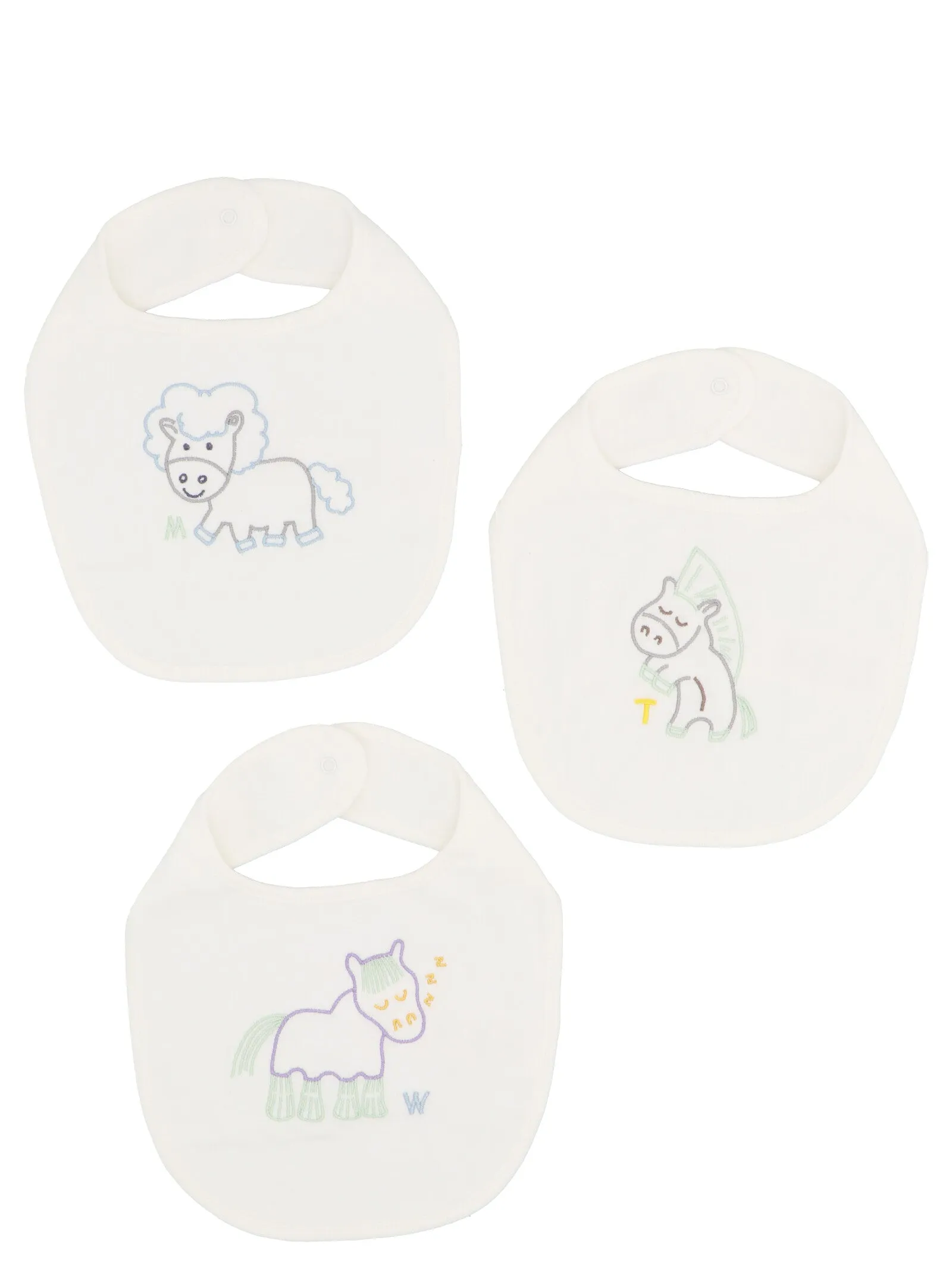 Stella McCartney Kids Horse Embroidered Bibs Set