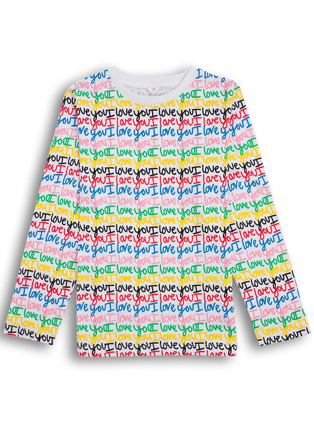 Stella McCartney Kids I Love You Printed Long Sleeve T-Shirt