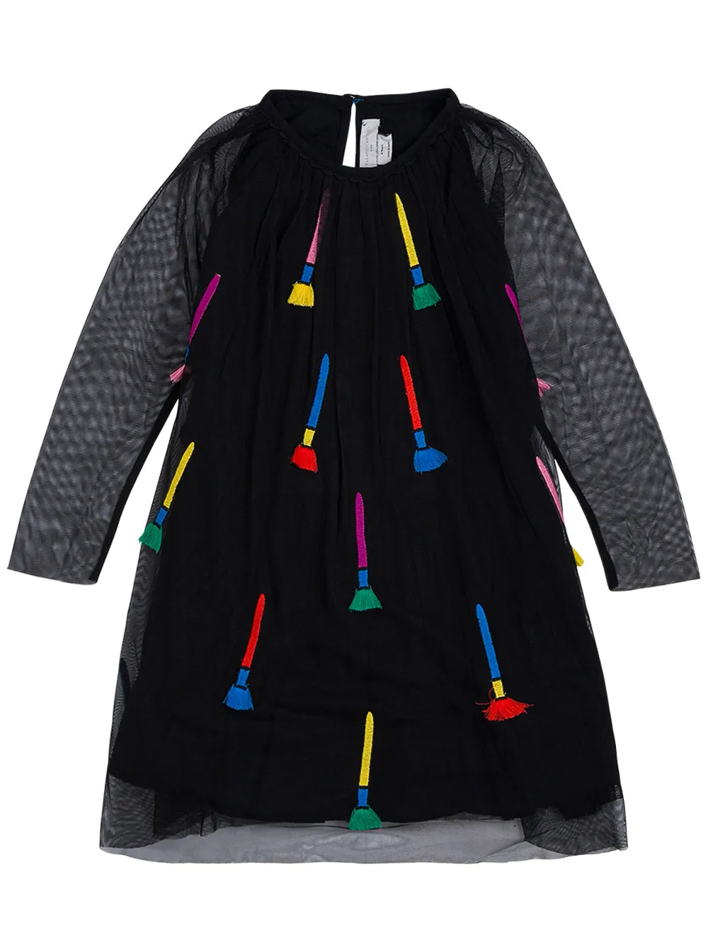 Stella McCartney Kids Paintbrush Embroidered Dress