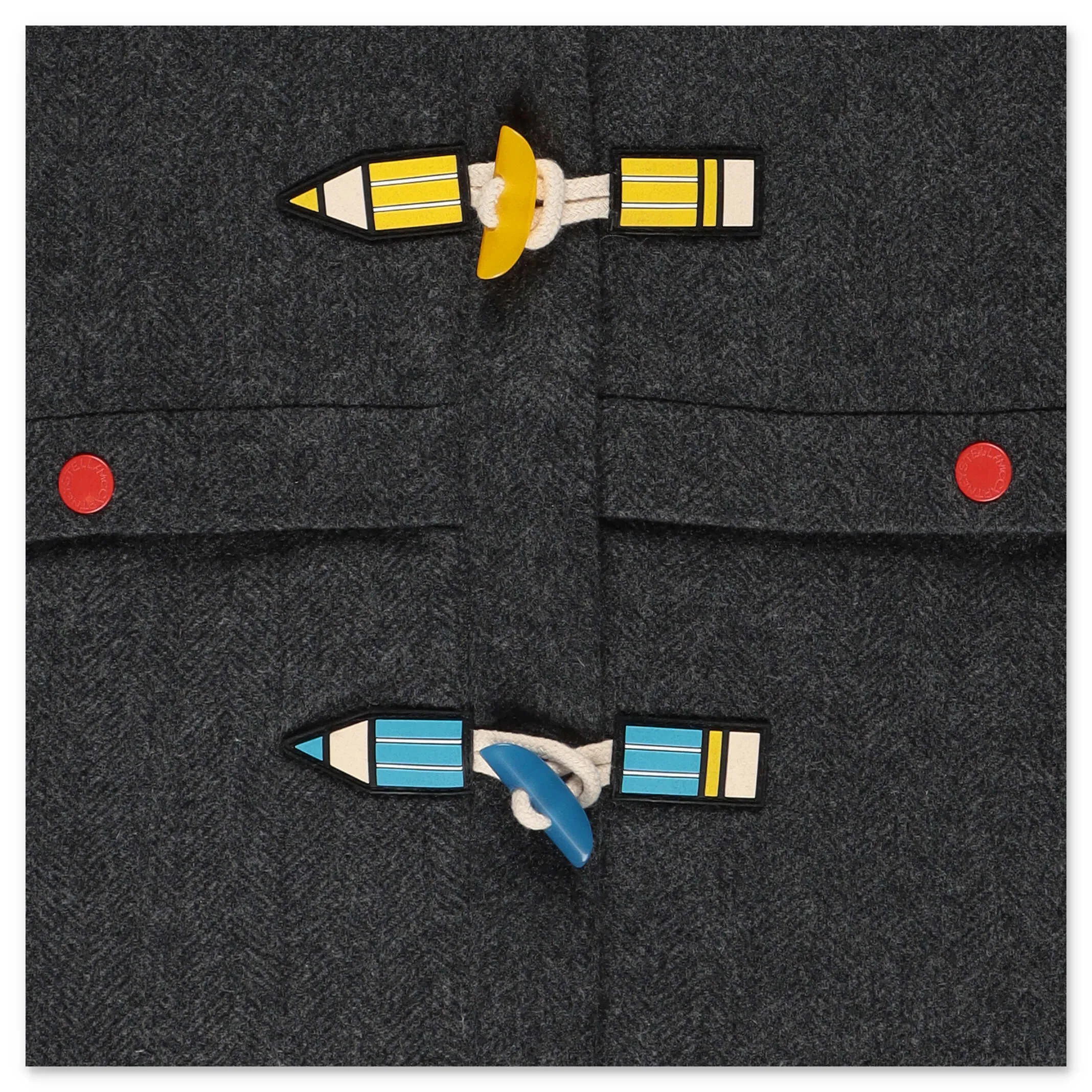 Stella McCartney Kids Pencils Toggle Hooded Coat