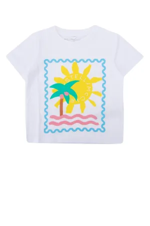 Stella McCartney Kids Postcard Print T-Shirt