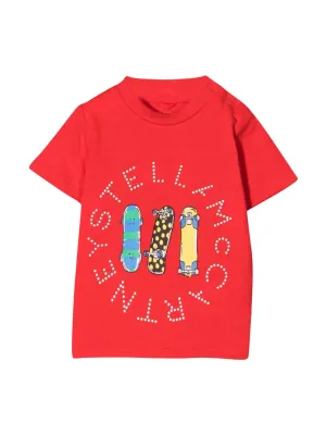Stella McCartney Kids Skateboard Print T-Shirt