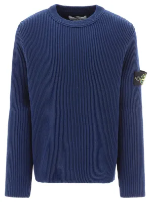 Stone Island Junior Logo Patch Crewneck Sweater