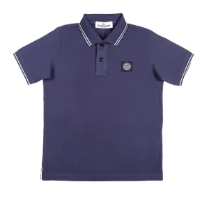 Stone Island Junior Logo Patch Short Sleeved Polo Shirt