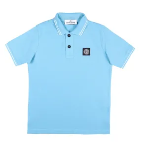 Stone Island Junior Logo Patch Short Sleeved Polo Shirt