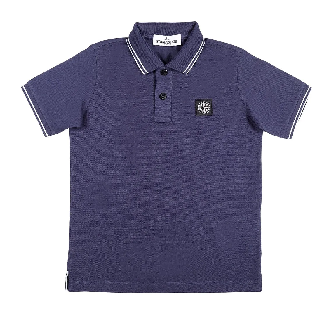 Stone Island Junior Logo Patch Short Sleeved Polo Shirt