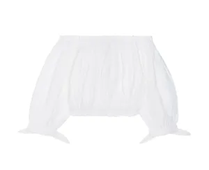 TWINSET Kids Gathered Cropped Puff Sleeve Blouse
