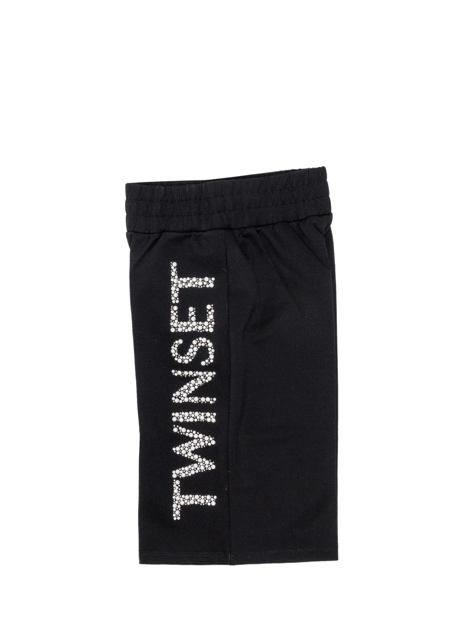 TWINSET Kids Logo Embellished Wide Leg Shorts