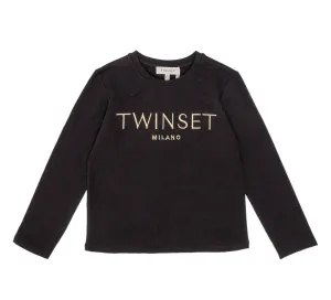 TWINSET Kids Logo Embroidered T-Shirt
