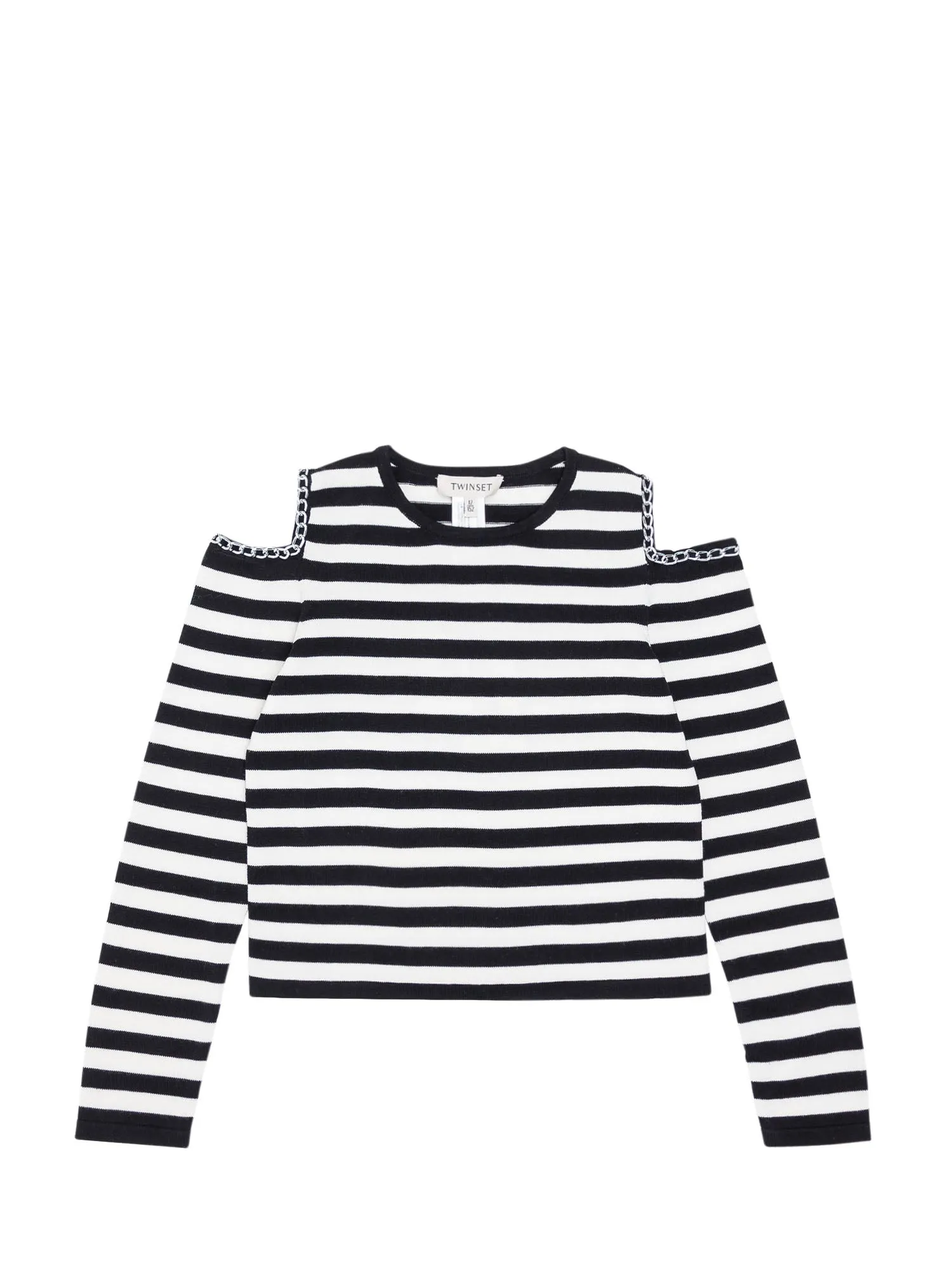 TWINSET Kids Striped Cut-Out Jumper
