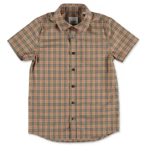 urberry Kids Checked Short-Sleeve Shirt