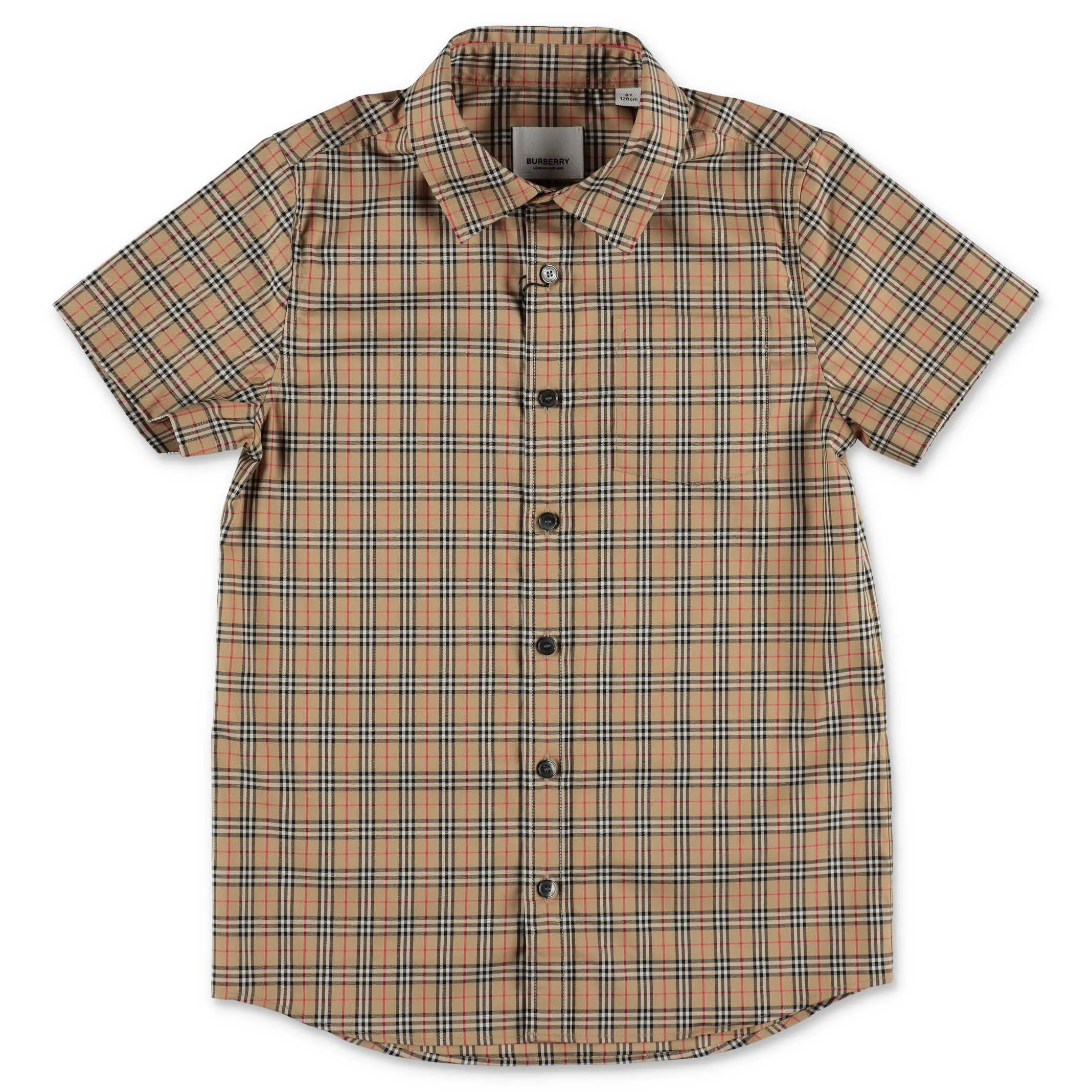 urberry Kids Checked Short-Sleeve Shirt