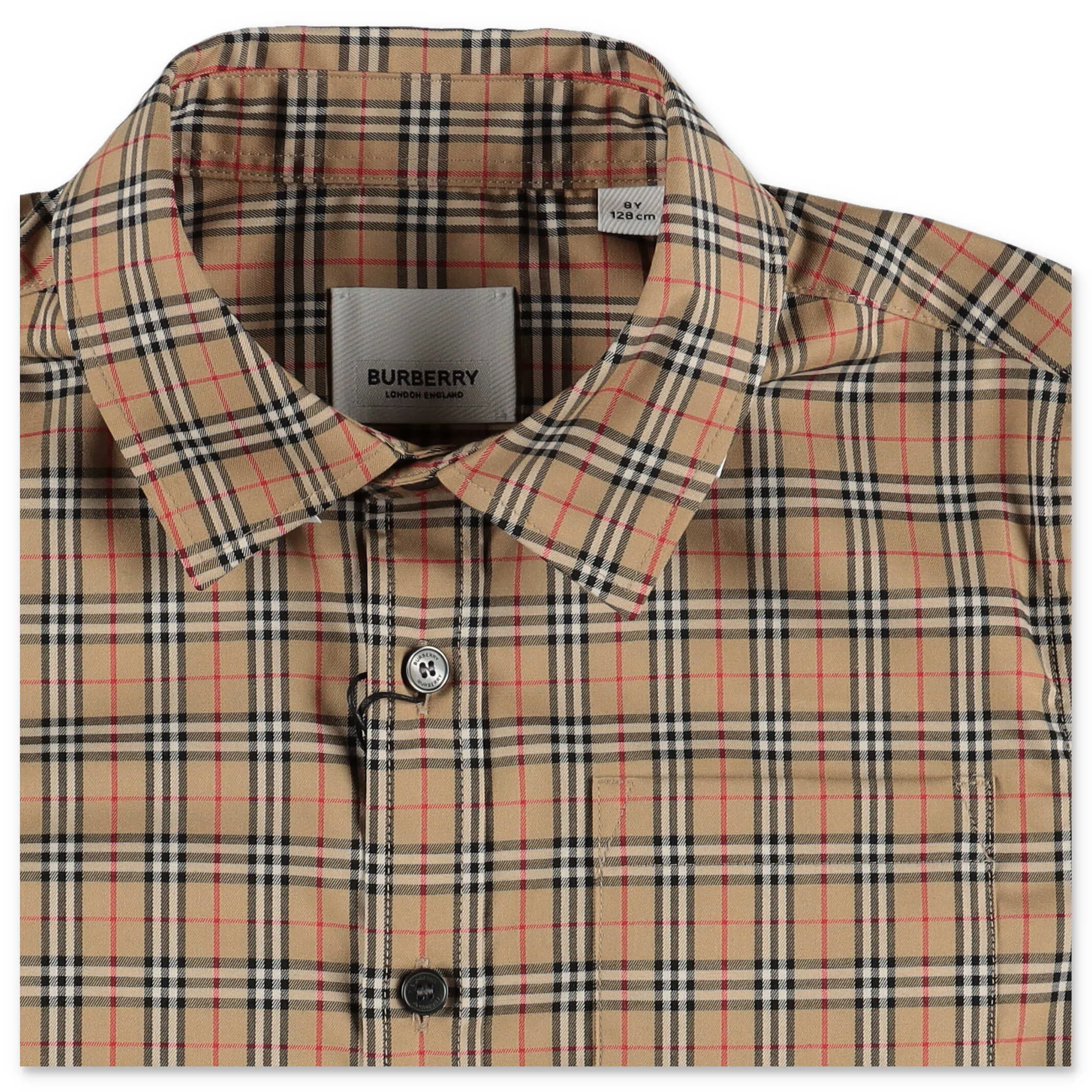 urberry Kids Checked Short-Sleeve Shirt