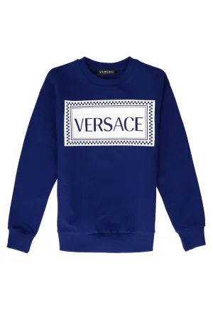 Versace Kids 90s Vintage Logo Printed Sweatshirt